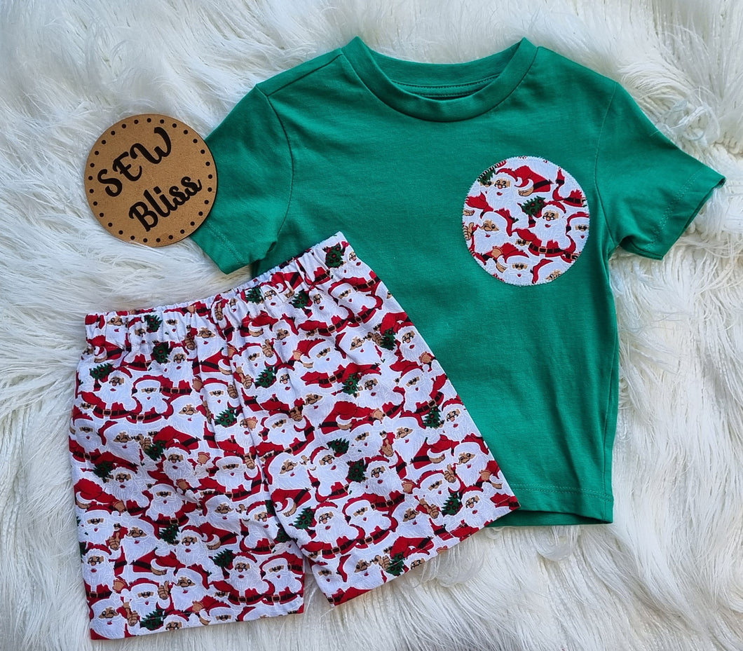 Christmas shorts and shirt set