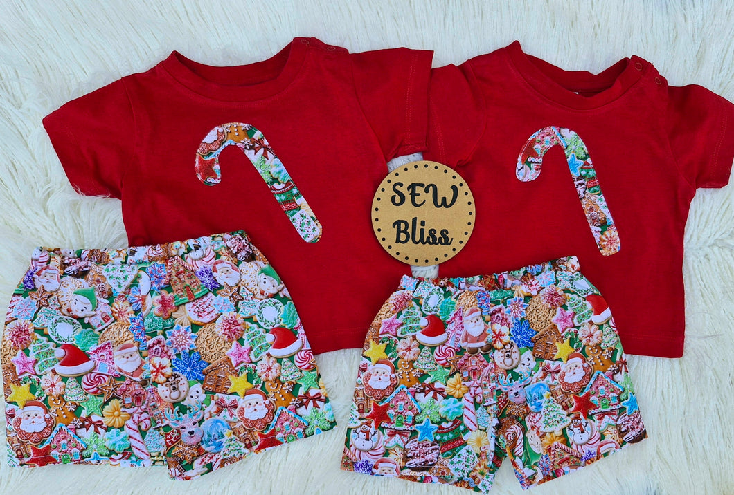 Christmas shorts and shirt set