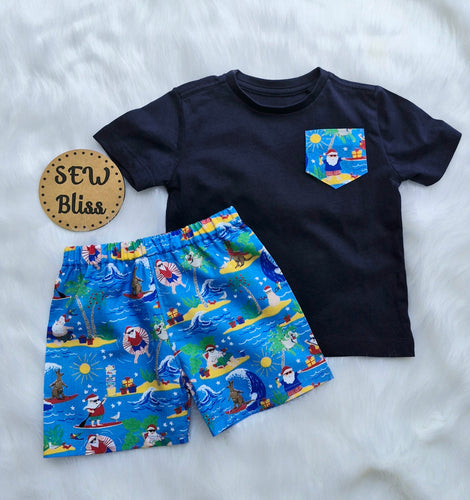 Christmas shorts and shirt set