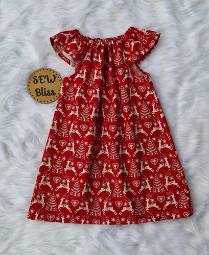 Christmas Peasant Dress