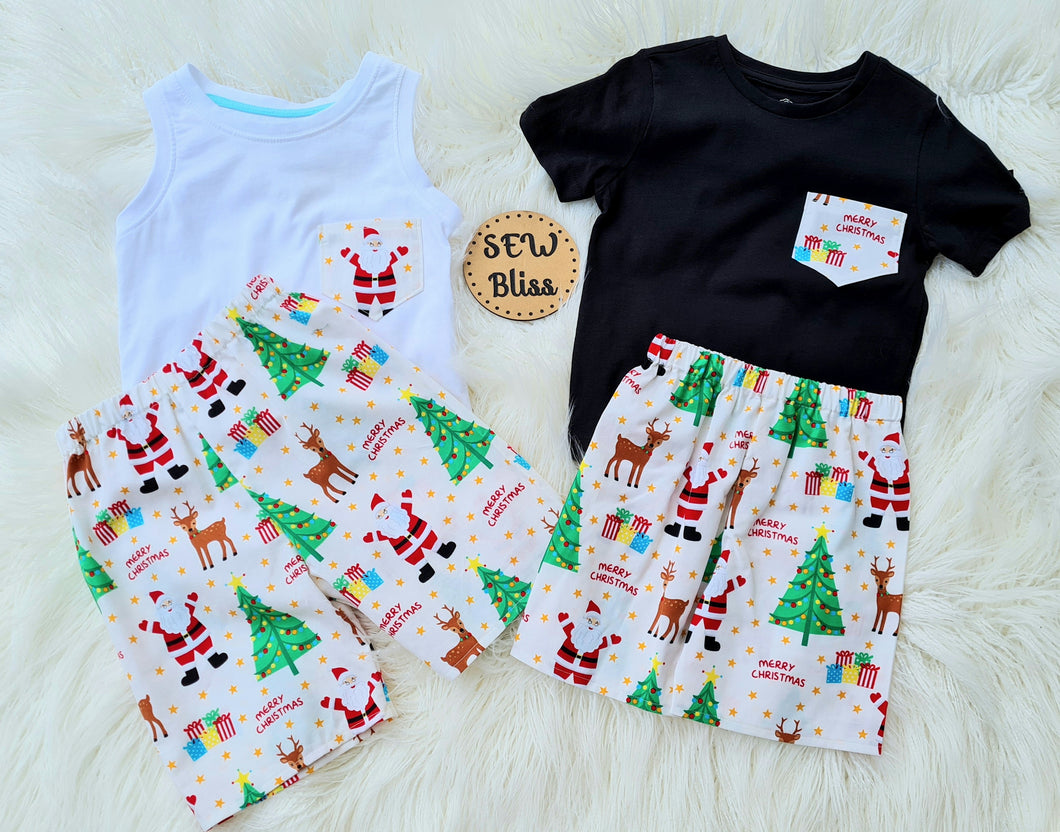 Christmas shorts and shirt set