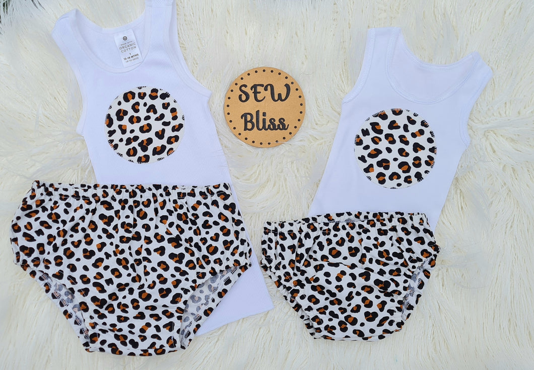 Animal print nappy cover set